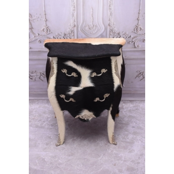 Łaciata Komoda - Biało Czarna - Szafka Stolik