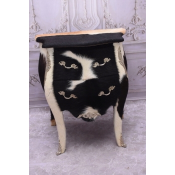 Łaciata Komoda - Biało Czarna - Szafka Stolik