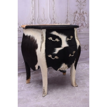 Łaciata Komoda - Biało Czarna - Szafka Stolik