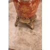 Porcelanowy Czerwony Wazon Waza - Aniołki Amory - Porcelana + Brąz