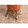 Porcelanowy Czerwony Wazon Waza - Aniołki Amory - Porcelana + Brąz