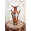 Porcelanowy Czerwony Wazon Waza - Aniołki Amory - Porcelana + Brąz