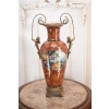 Porcelanowy Czerwony Wazon Waza - Aniołki Amory - Porcelana + Brąz