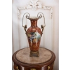 Porcelanowy Czerwony Wazon Waza - Aniołki Amory - Porcelana + Brąz