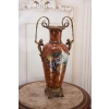 Porcelanowy Czerwony Wazon Waza - Aniołki Amory - Porcelana + Brąz