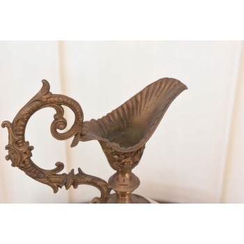 Żółta Porcelanowa Karafka - Porcelana + Brąz - Prezent - Kwiaty - Dekoracja