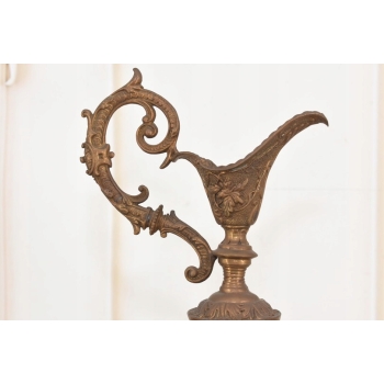 Żółta Porcelanowa Karafka - Porcelana + Brąz - Prezent - Kwiaty - Dekoracja