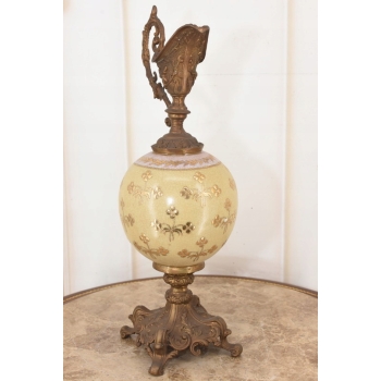 Żółta Porcelanowa Karafka - Porcelana + Brąz - Prezent - Kwiaty - Dekoracja