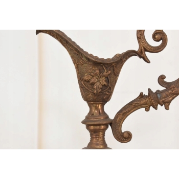 Żółta Porcelanowa Karafka - Porcelana + Brąz - Prezent - Kwiaty - Dekoracja