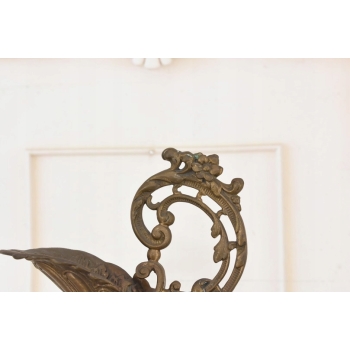 Niebieska Porcelanowa Karafka - Porcelana + Brąz - Prezent - Kwiaty