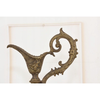 Zielona Porcelanowa Karafka - Porcelana + Brąz - Prezent - Kwiaty