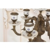 Pałacowy Świecznik z Porcelany - Prezent - Porcelana + Brąz - 7 ramienny