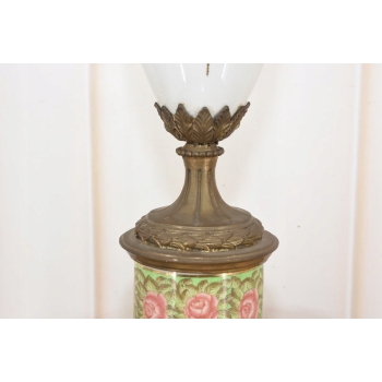 Pałacowy Świecznik z Porcelany - Prezent - Porcelana + Brąz - 7 ramienny