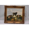 Krowy na PAstwisku - Krowa - Złota Rama - Obraz Olejny 71x61