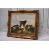 Krowy na PAstwisku - Krowa - Złota Rama - Obraz Olejny 71x61