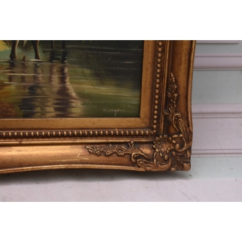 Krowy na PAstwisku - Krowa - Złota Rama - Obraz Olejny 71x61