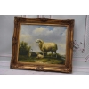 Rodzina Owiec - Owca - Złota Rama - Obraz Olejny 71x61