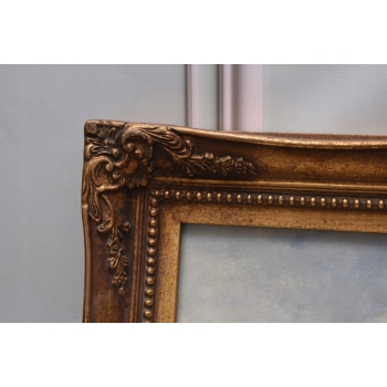 Rodzina Owiec - Owca - Złota Rama - Obraz Olejny 71x61