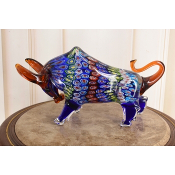 Szkło Murano Style - Byk z Wall Street Figura - Dekoracja Prezent