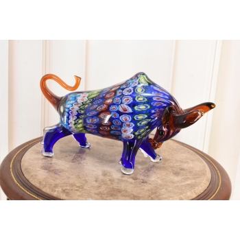 Szkło Murano Style - Byk z Wall Street Figura - Dekoracja Prezent