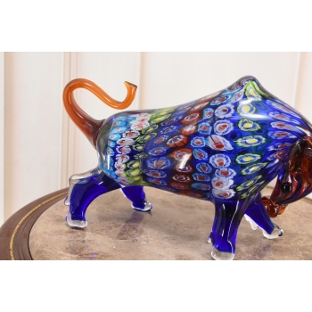 Szkło Murano Style - Byk z Wall Street Figura - Dekoracja Prezent