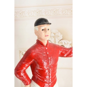 Żeliwna Figura JAMES BROWN SADDLERY - na Podstawie Słupek do Zaczepu Konia