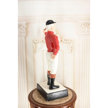 Żeliwna Figura JAMES BROWN SADDLERY - na Podstawie Słupek do Zaczepu Konia