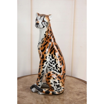 Porcelanowa Figura Gepard Pantera Tygrys - Porcelana Sygnowana