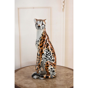 Porcelanowa Figura Gepard Pantera Tygrys - Porcelana Sygnowana