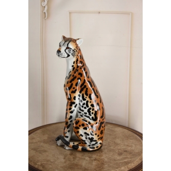 Porcelanowa Figura Gepard Pantera Tygrys - Porcelana Sygnowana