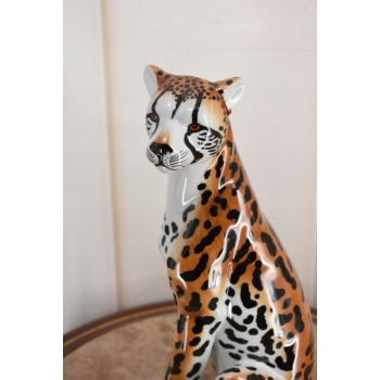 Porcelanowa Figura Gepard Pantera Tygrys - Porcelana Sygnowana