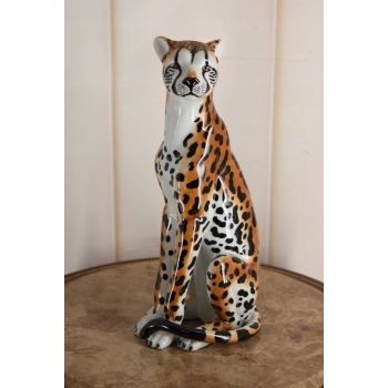 Porcelanowa Figura Gepard Pantera Tygrys - Porcelana Sygnowana