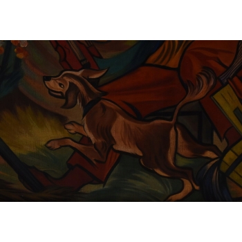 Z. Stryjeńska - Zakochani Górale - Duży Stary Obraz Olejny