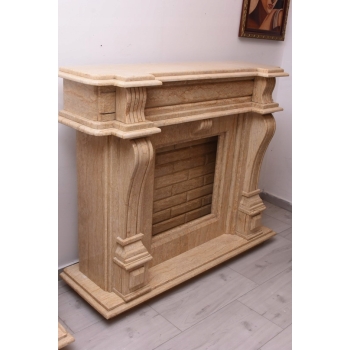 Francuska Marmurowa Obudowa Kominkowa - Portal Kominkowy Marmur