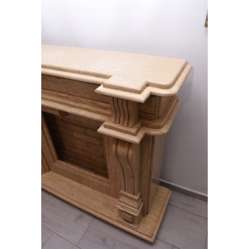 Francuska Marmurowa Obudowa Kominkowa - Portal Kominkowy Marmur