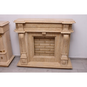 Francuska Marmurowa Obudowa Kominkowa - Portal Kominkowy Marmur