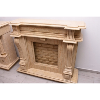 Francuska Marmurowa Obudowa Kominkowa - Portal Kominkowy Marmur