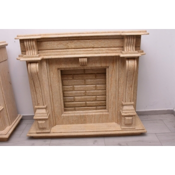 Francuska Marmurowa Obudowa Kominkowa - Portal Kominkowy Marmur