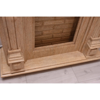 Francuska Marmurowa Obudowa Kominkowa - Portal Kominkowy Marmur