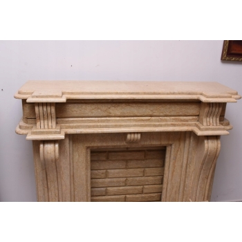 Francuska Marmurowa Obudowa Kominkowa - Portal Kominkowy Marmur