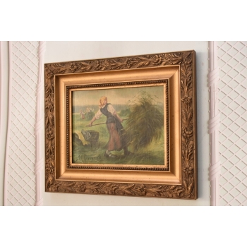 M. Gierymski - Pejzaż Polskiej Wsi - ŻNIWIARKA - Polski Obraz Olejny