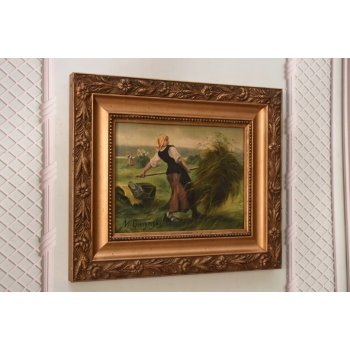 M. Gierymski - Pejzaż Polskiej Wsi - ŻNIWIARKA - Polski Obraz Olejny