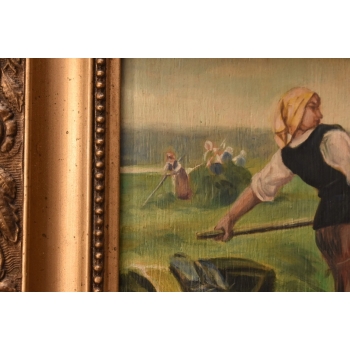 M. Gierymski - Pejzaż Polskiej Wsi - ŻNIWIARKA - Polski Obraz Olejny