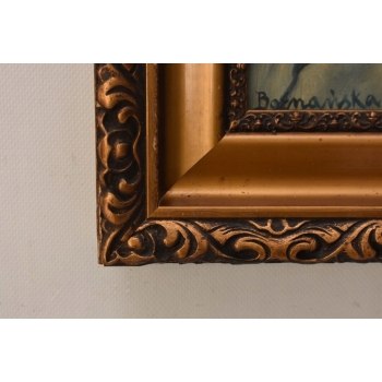 OLGA BOZNAŃSKA - Dziewczynka z Kotem - stary obraz