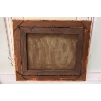 St. Filipkiewicz - Chaty w Zimowej Szacie Zima - Kresy - Stary Obraz