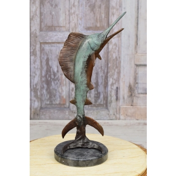 Ryba Marlin Żaglica Włócznik - Figura z Brązu - Prezent dla Rybaka