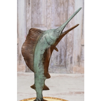 Ryba Marlin Żaglica Włócznik - Figura z Brązu - Prezent dla Rybaka