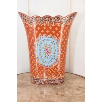 Porcelanowy Czerwony Wazon - Róże - Porcelana 33cm