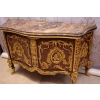 Królewska Drewniana Komoda - Barok - Okuta Brązem - Marmurowy Blat SZAFA