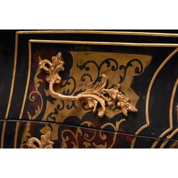 Królewska Komoda Szafa Boulle - Liczne Zdobienia Drewno + Brąz - UNIKAT